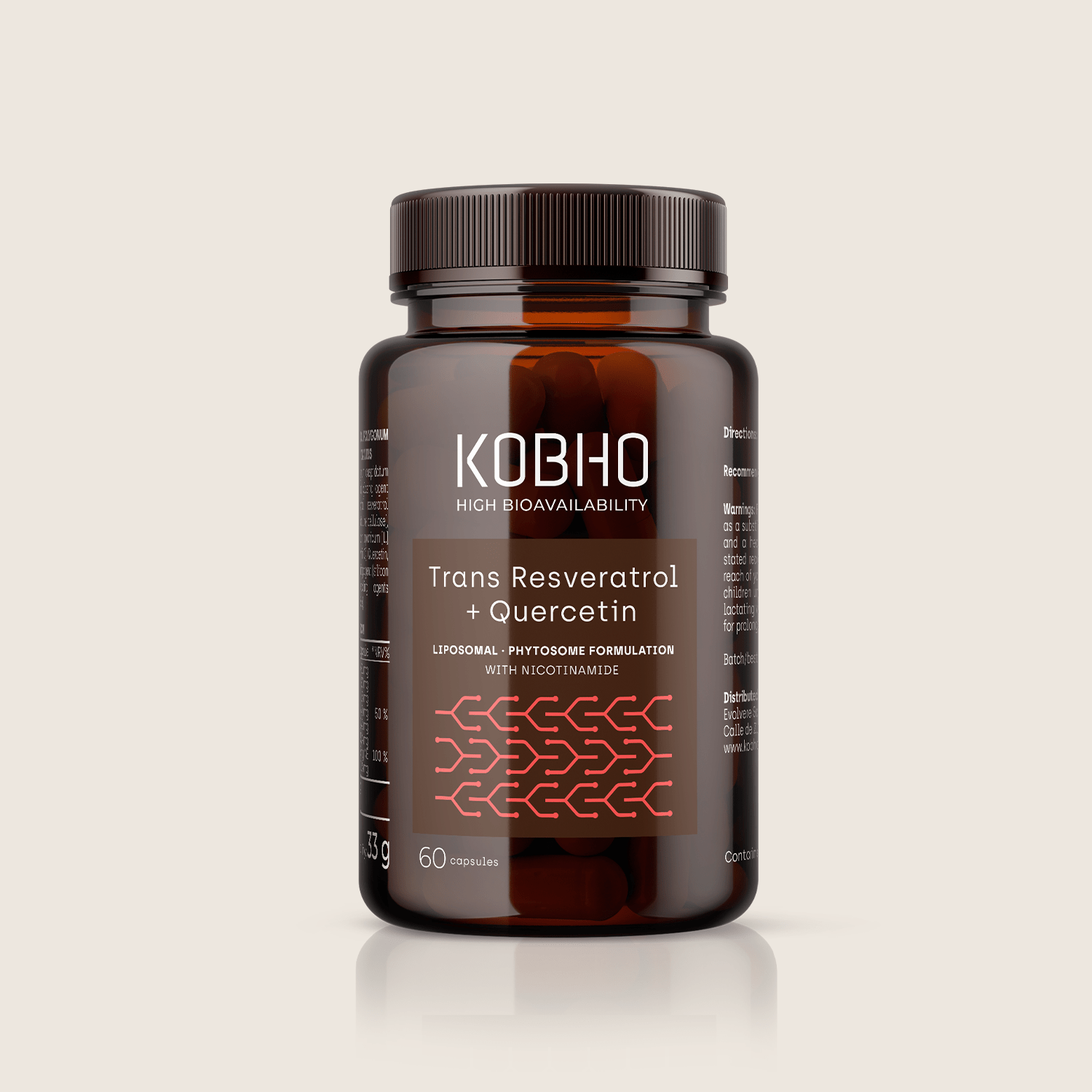 KOBHO TRANS RESVERATROL + QUERCETIN 60 CAPSULAS