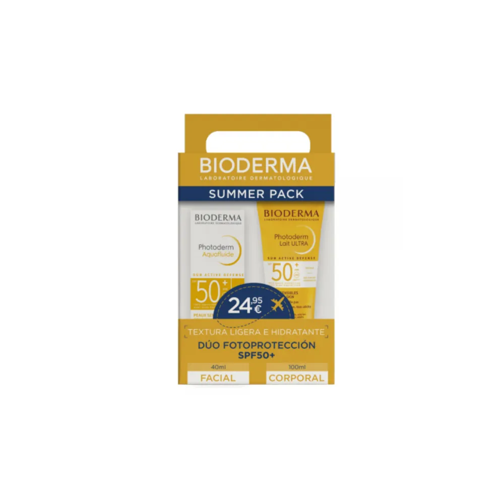 BIODERMA PACK PHOTODERM AQUAFLUIDE 40 ML + LAIT ULTRA 100ML